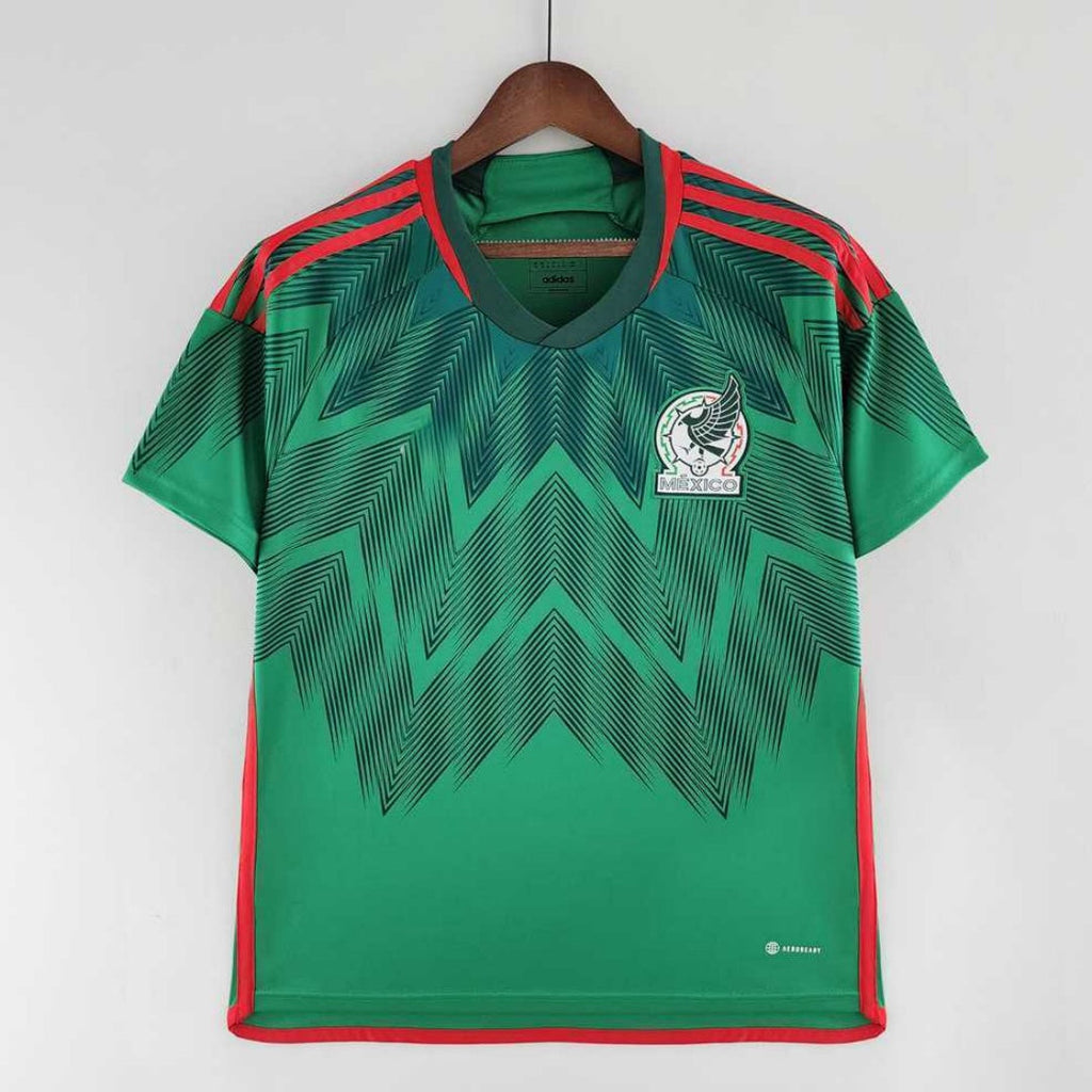 Maillot domicile 2022 Mexique Le 12 -ème Maillot, maillot de football avec les couleurs et le logo de l'équipe nationale mexicaine