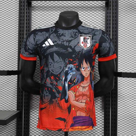 Maillot de football Japon édition spéciale Luffy 2024, marque Le 12 -ème Maillot, avec design coloré et logo japonais.