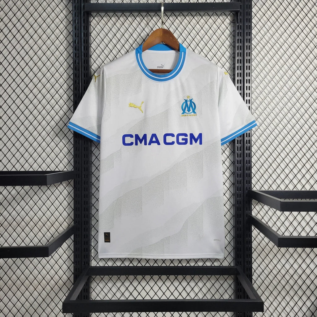 Maillot domicile Olympique de Marseille 2023-2024 Le 12 -ème Maillot, maillot de football avec logo et couleurs officielles.