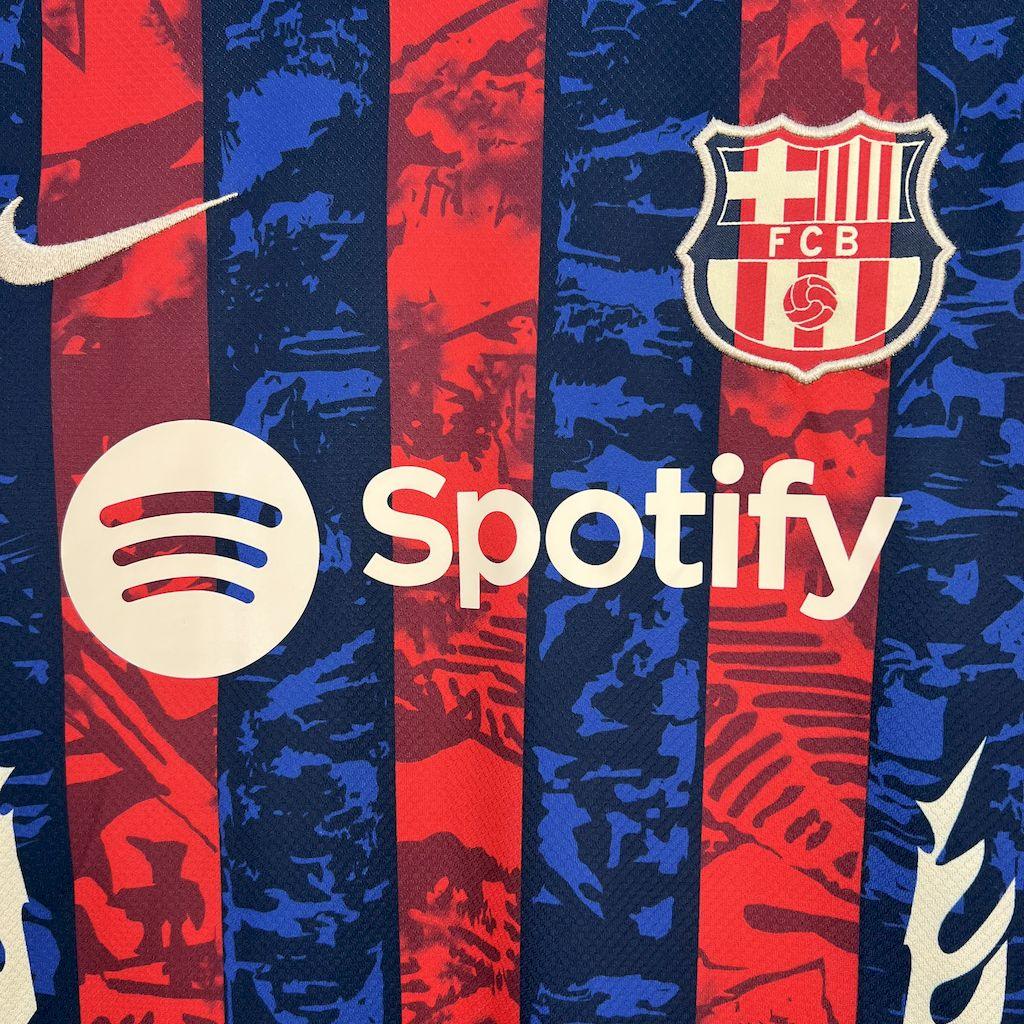 Maillot FC Barcelone concept 2025-26 de Le 12 -ème Maillot, maillot de football bleu et grenat avec logo et détails modernes