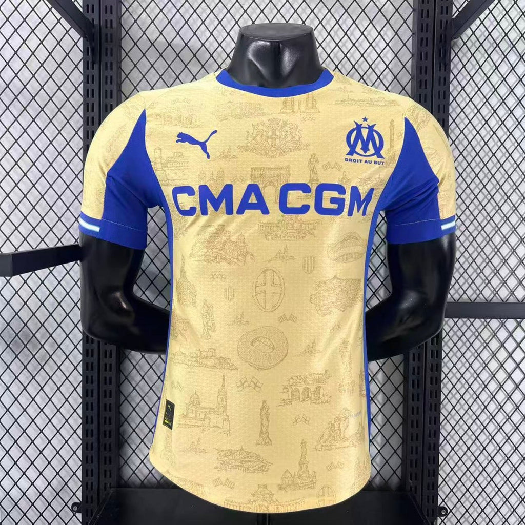 Maillot Marseille 25/26 troisième équipe, marque Le 12 -ème Maillot, vue front du maillot de football.