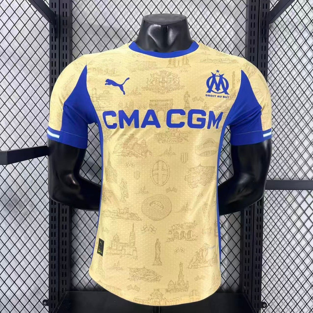 Maillot Marseille 25/26 troisième équipe, marque Le 12 -ème Maillot, vue front du maillot de football.