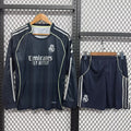 Ensemble maillot extérieur Real Madrid 25/26 pour adulte, manches longues, marque Le 12 -ème Maillot, uniforme de football.