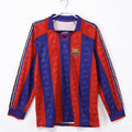 Maillot de football domicile rétro de Barcelone 1995-1997, manches longues, marque Le 12 -ème Maillot, devant avec logo blaugrana