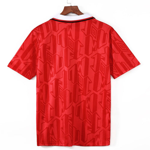 Maillot domicile rétro Manchester United 1992-1994 par Le 12, maillot de football vintage avec logo et détails d'époque.