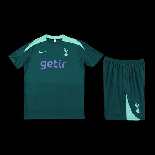 Ensemble Tottenham de Le 12 -ème Maillot, maillot de football blanc avec logo et détails bleus, vue de face.