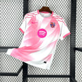 Maillot de football Le 12 -ème Barcelone Rose 25/26, maillot spécial pour supporters, vue frontale avec logo et détails colorés