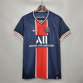 Maillot PSG 2020-21 Le 12 -ème Maillot, maillot de football avec logo du PSG et motifs bleu, rouge et blanc, vue de face