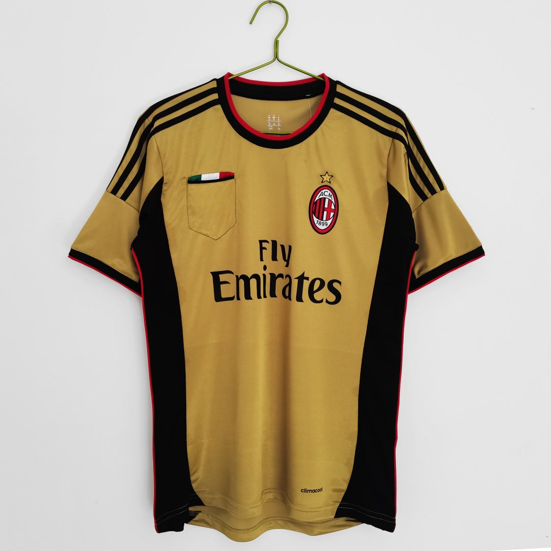 Maillot rétro third de 2013-2014 de l'AC Milan, de marque Le 12 -ème Maillot, vue de face, détails du design et logo.