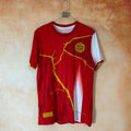 Maillot de football Bayern Munich 25/26 en rouge, marque Le 12 -ème Maillot, vue de face avec logo et détails du design.