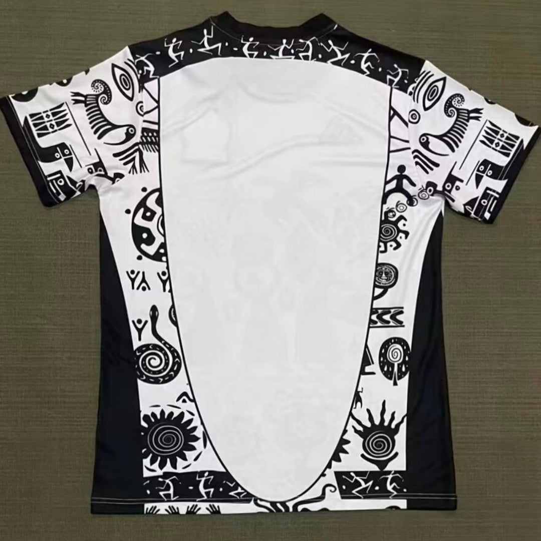 Maillot de football Mexique 25/26, modèle spécial noir, par la marque Le 12 -ème Maillot, vue de face.