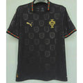 Maillot Portugal 25/26 noir Le 12 -ème Maillot, maillot de football pour jeunes, vue frontale avec logo et détails noirs