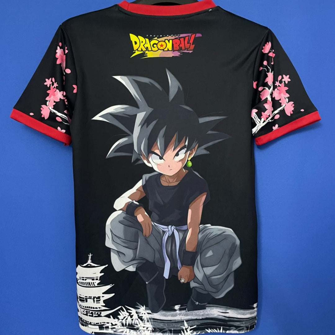 Maillot japonais anime noir pour enfants 25/26, marque Le 12 -ème Maillot, avec design spécial et détails visibles.
