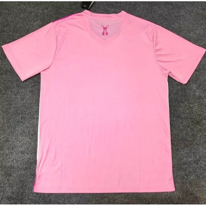 Maillot de football 25/26 Algérie Spécial rose Le 12 -ème Maillot, vue front avec logo et détails colorés.