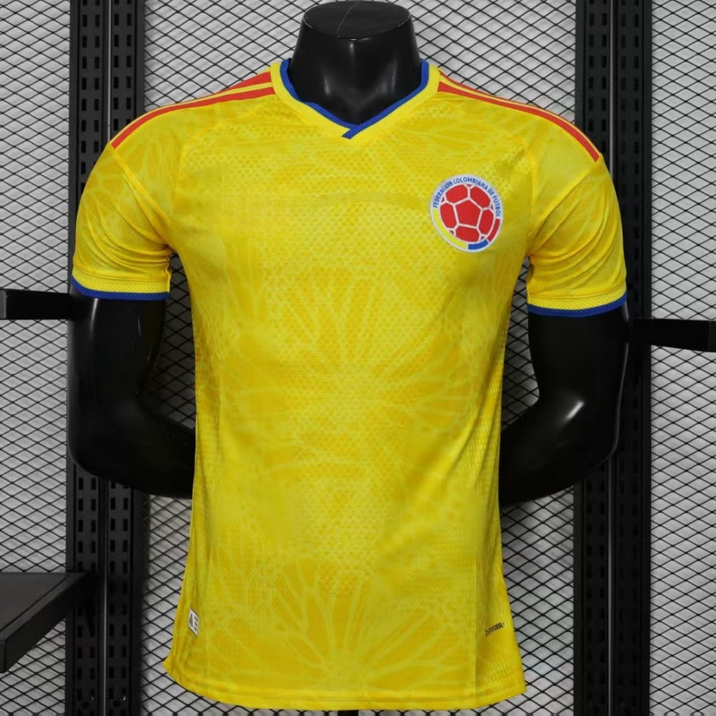 Maillot domicile de football pour enfant 25/26 ans, Colombie, Le 12 -ème Maillot, vue frontale avec logo et détails du maillot