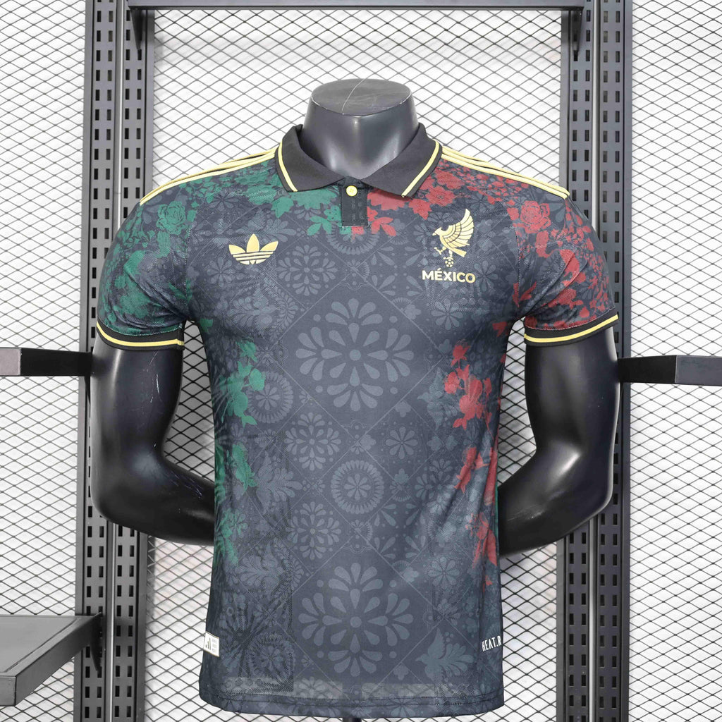 Maillot Mexique concept 2025 de Le 12 -ème Maillot, vue front avec design innovant et couleurs traditionnelles du Mexique.