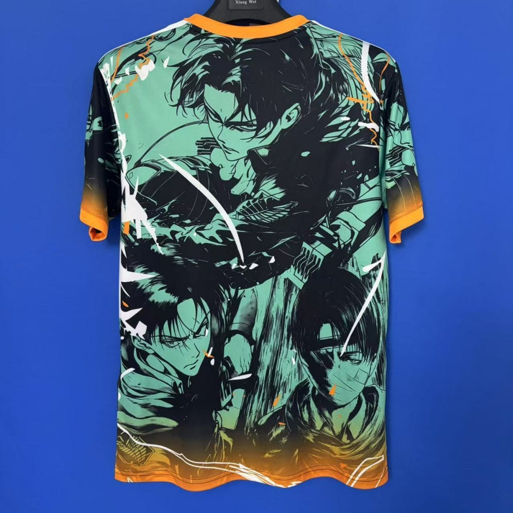 Maillot de sport vert pour enfants 25/26 ans, modèle japonais anime, marque Le 12 -ème Maillot, vue de face.