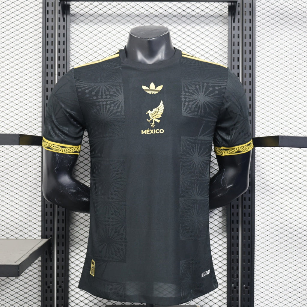 Maillot de football Mexique 25/26 pour joueur spécial, marque Le 12, vue de face avec détails du design.