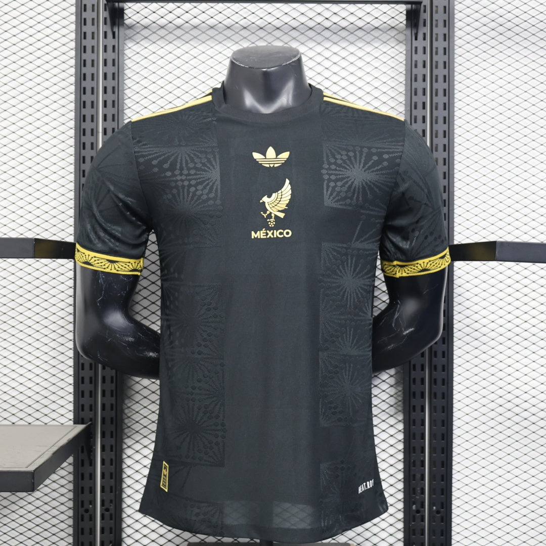 Maillot de football Mexique 25/26 pour joueur spécial, marque Le 12, vue de face avec détails du design.