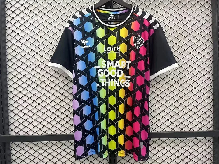 Maillot de football Saint-Étienne 2023/2024, marque Le 12 -ème Maillot, vue front avec logo et couleurs officielles.