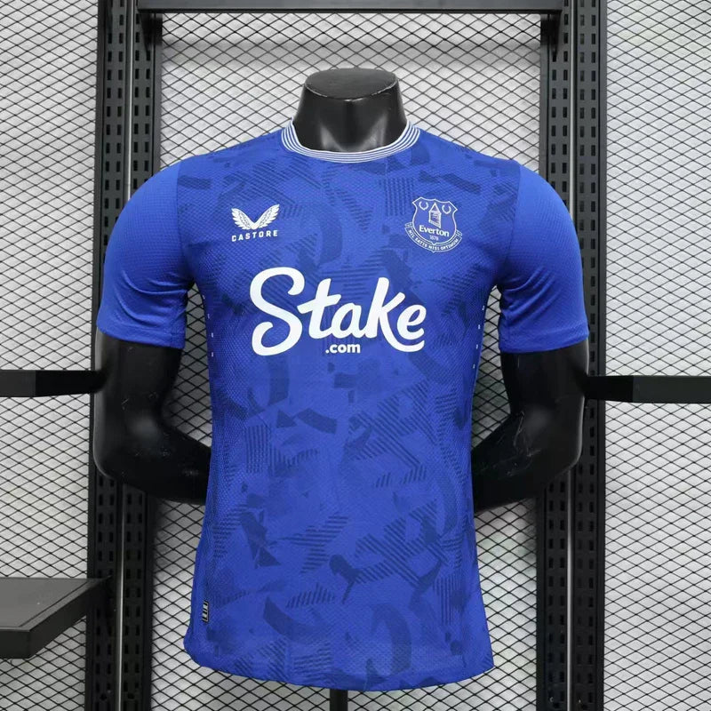 Maillot Everton 2024-25, jersey officiel de football Le 12 -ème Maillot, vue front avec logo et détails du maillot.
