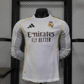 Maillot de football à manches longues Real Madrid, taille 25-26, marque Le 12 -ème Maillot, en blanc avec logo du club
