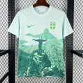 Maillot de football Brésil vert 25/26 Le 12 -ème Maillot, détails du design et logo de l'équipe.