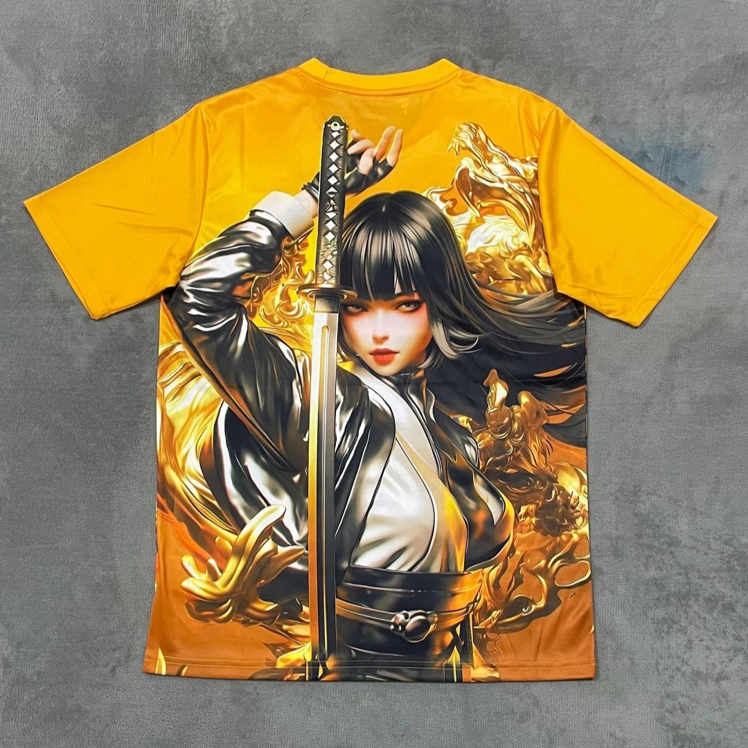 Maillot jaune pour enfant 25/26 ans Le 12 -ème Maillot avec design anime japonais, idéal pour fans de manga et sports.