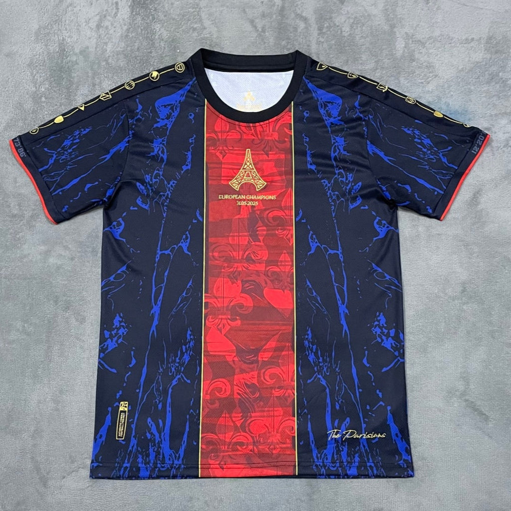 Maillot de football PSG 25/26 Le 12 -ème avec motif Tour Eiffel, maillot spécial pour fans du Paris Saint-Germain.