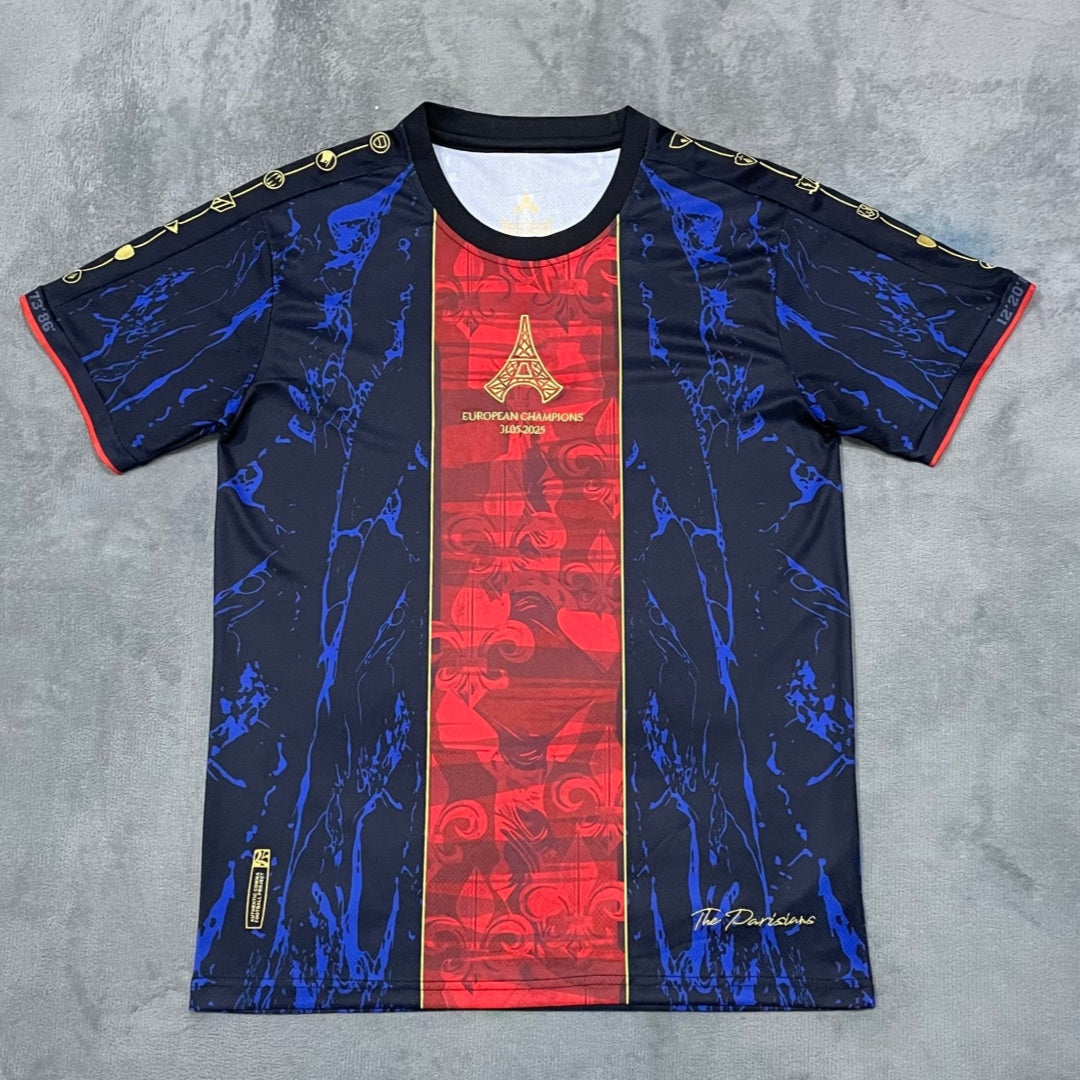 Maillot de football PSG 25/26 Le 12 -ème avec motif Tour Eiffel, maillot spécial pour fans du Paris Saint-Germain.