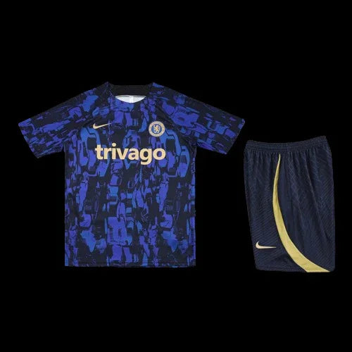 Ensemble Chelsea de la marque Le 12 -ème Maillot, comprenant un maillot à manches longues et un pantalon assorti, vue de face.