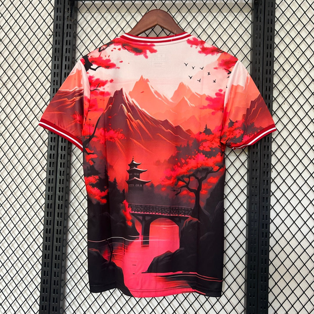 Maillot de football 24/25 Le 12 -ème Maillot, style japonais anime, rouge, design spécial, pour fans de Japan anime et sport.