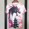 Maillot blanc pour enfants 25/26 ans Le 12 -ème Maillot avec motif dragon japonais, vêtement sportif pour jeunes.