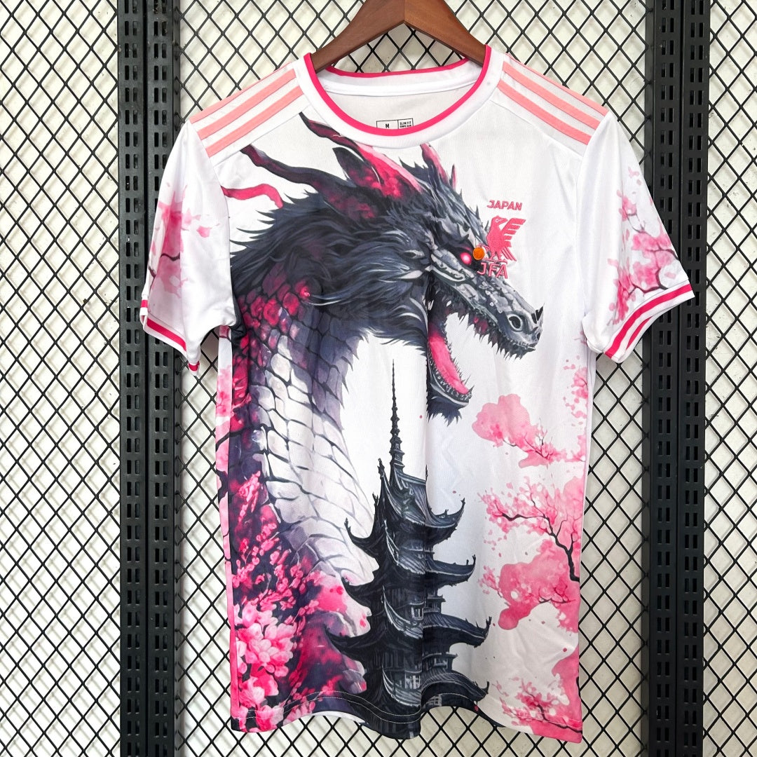 Maillot blanc pour enfants 25/26 ans Le 12 -ème Maillot avec motif dragon japonais, vêtement sportif pour jeunes.