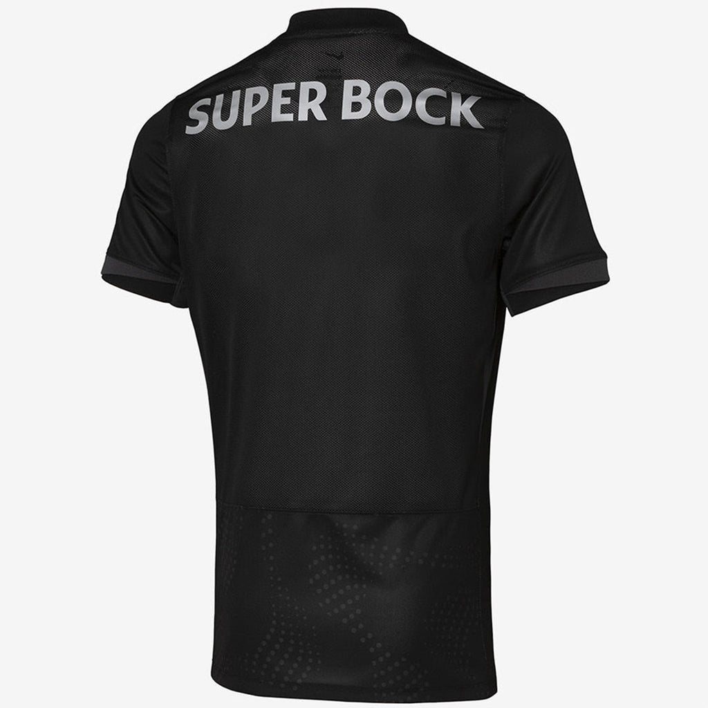 Maillot de football Sporting CP noir pour enfants 25/26 ans, marque Le 12 -ème Maillot, tissu léger et respirant.