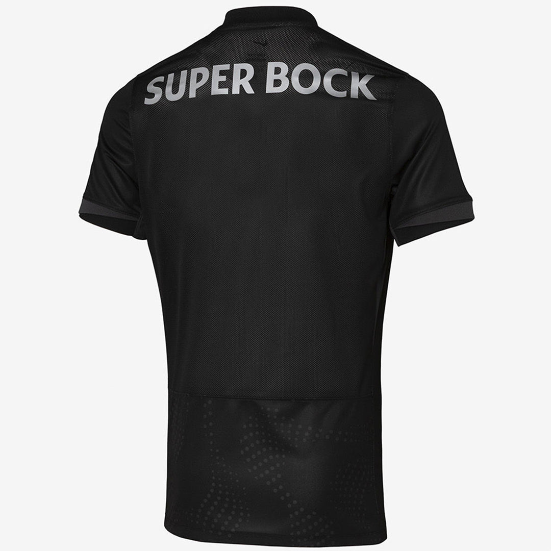 Maillot de football Sporting CP noir pour enfants 25/26 ans, marque Le 12 -ème Maillot, tissu léger et respirant.