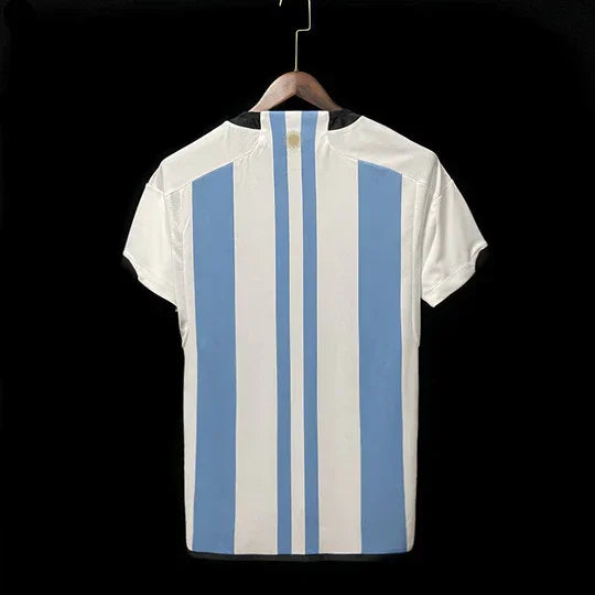 Maillot domicile Argentine 2022/23 Le 12 -ème Maillot, maillot de football avec les couleurs argentines et logo officiel.