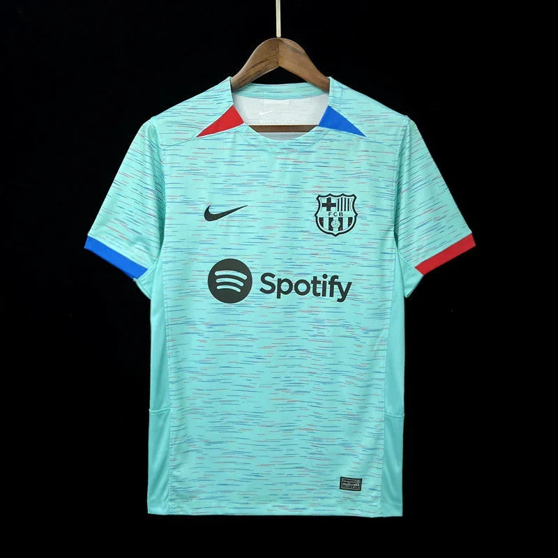 Maillot third FC Barcelone saison 2023-2024 Le 12 -ème Maillot, maillot de football orange avec logo blaugrana et détails modernes