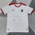 Maillot de football blanc Cape Verde pour les tailles 25/26, fabriqué par Le 12 -ème Maillot, vue de face.