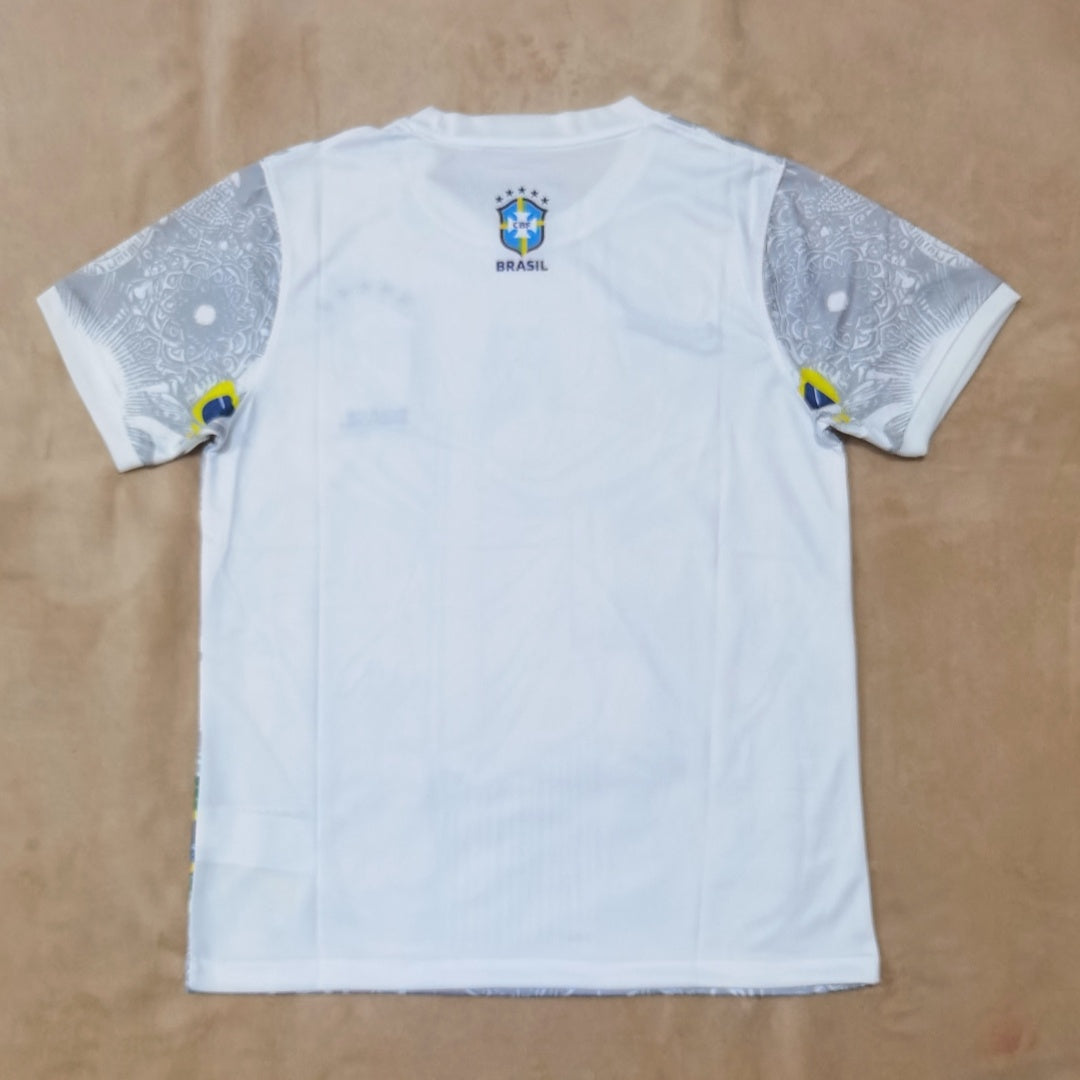 Maillot de football Brésil 25/26 blanc Le 12 -ème Maillot, maillot officiel de l'équipe nationale brésilienne.