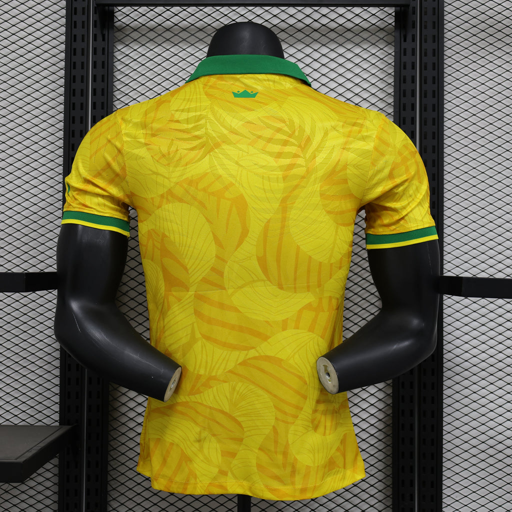 Maillot 24/25 Brésil Spécial joueur Le 12, maillot de football avec logo et détails du maillot national brésilien.