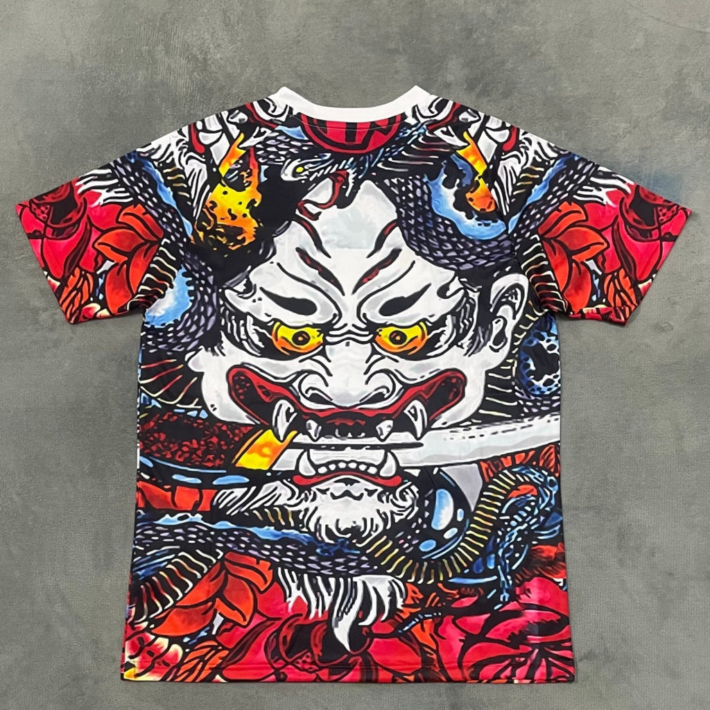 Maillot 25/26 Japan anime Le 12 -ème Maillot, design coloré avec motif japonais, vue de face sur fond blanc