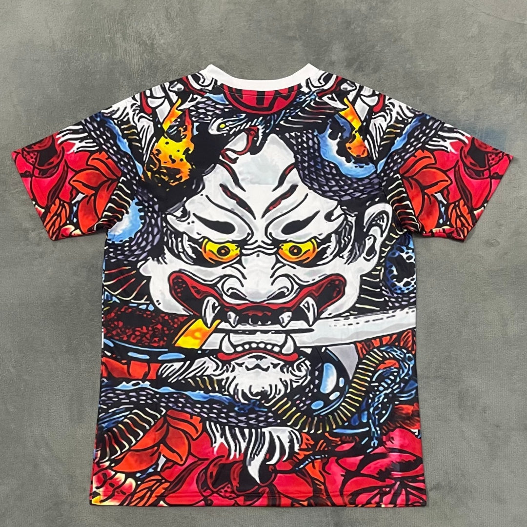 Maillot 25/26 Japan anime Le 12 -ème Maillot, design coloré avec motif japonais, vue de face sur fond blanc