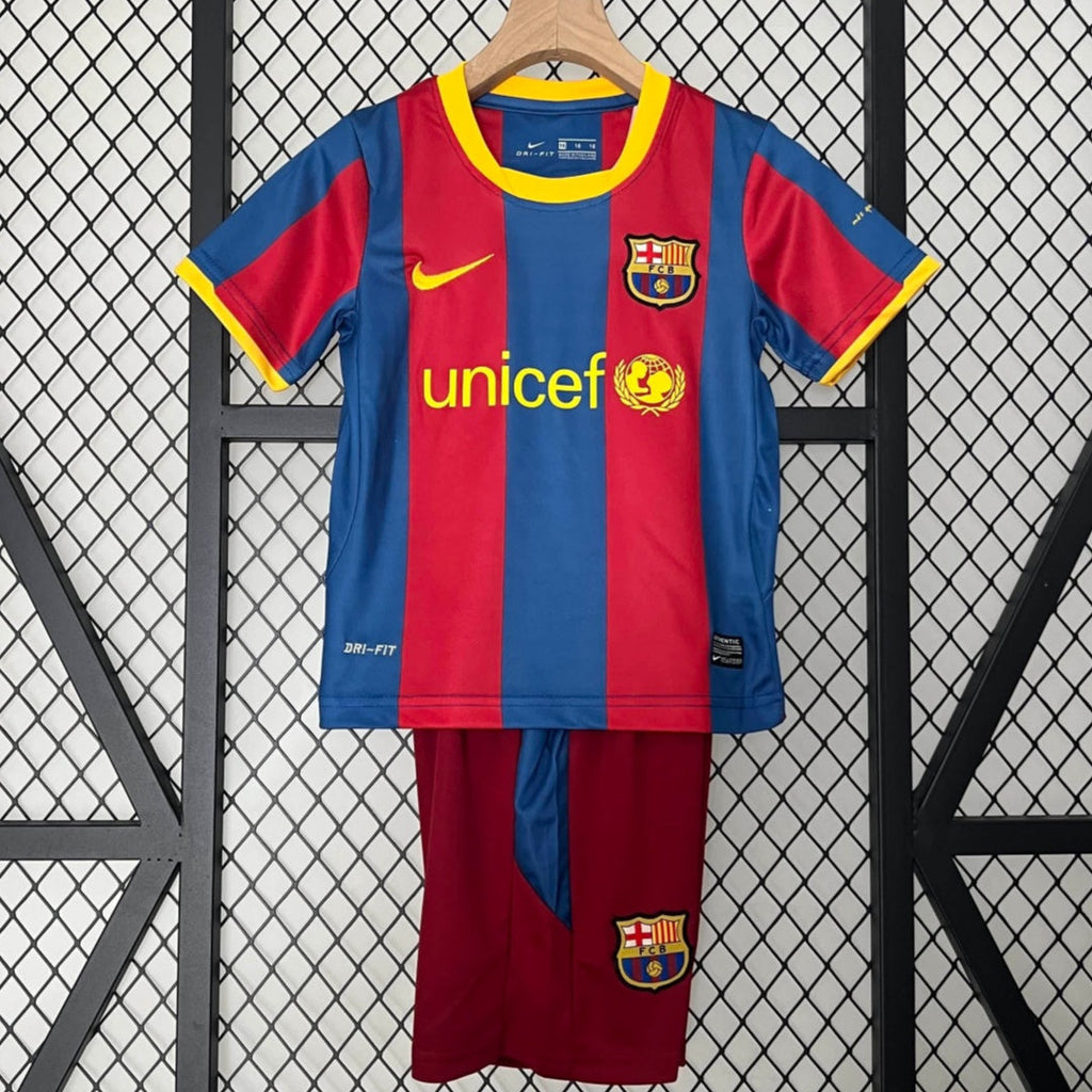 Ensemble enfant Barcelone domicile rétro 2010-2011, maillot Le 12 -ème Maillot, maillot de football pour jeune fan.
