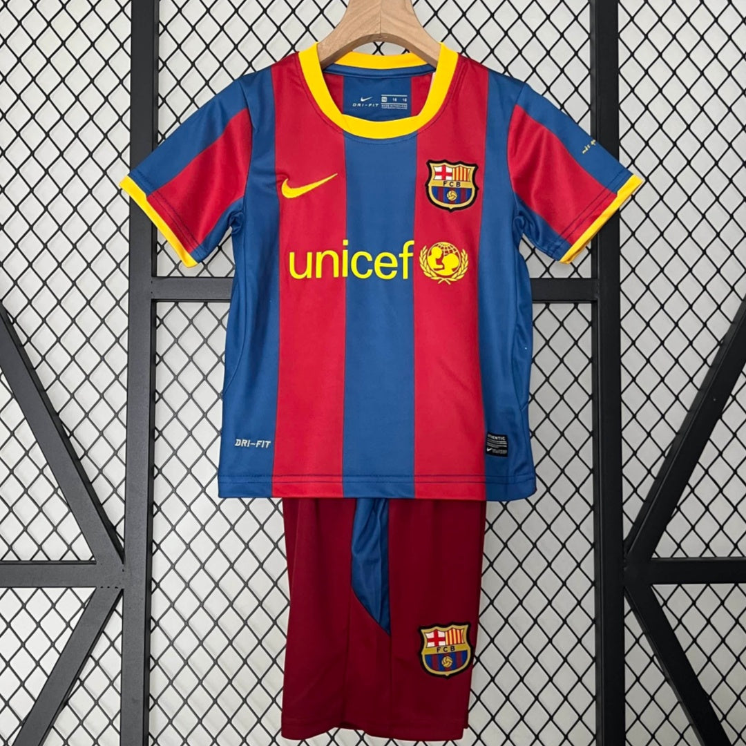 Ensemble enfant Barcelone domicile rétro 2010-2011, maillot Le 12 -ème Maillot, maillot de football pour jeune fan.