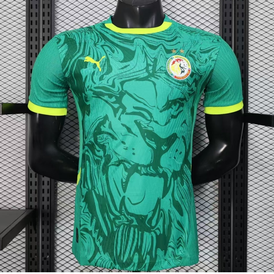 Maillot 25/26 Sénégal vert joueur Champions Le 12 -ème Maillot, maillot de football pour enfant, vue frontale.