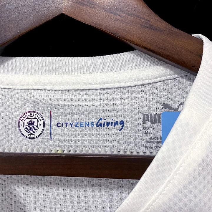Maillot extérieur Manchester City 2022 2023 Le 12 -ème Maillot, jersey de football bleu avec logo et détails officiels