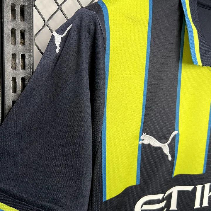 Maillot de football Manchester City extérieur 2024-2025 Le 12-ème Maillot, maillot de sport officiel avec logo de l'équipe.