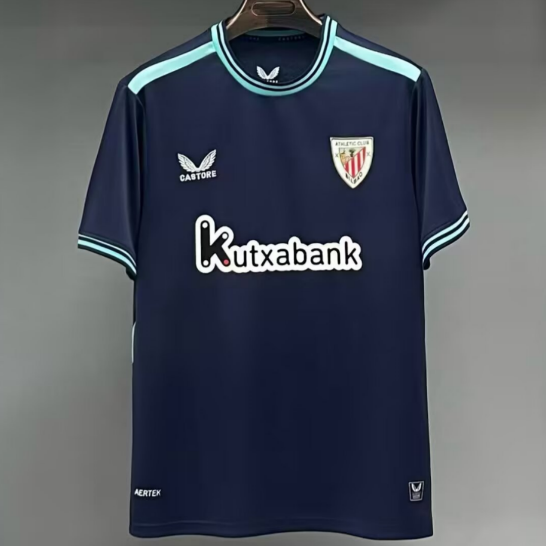 Maillot extérieur Athletic Bilbao 25/26 de la marque Le 12 -ème Maillot, vue de face avec logo et design de l'équipe.