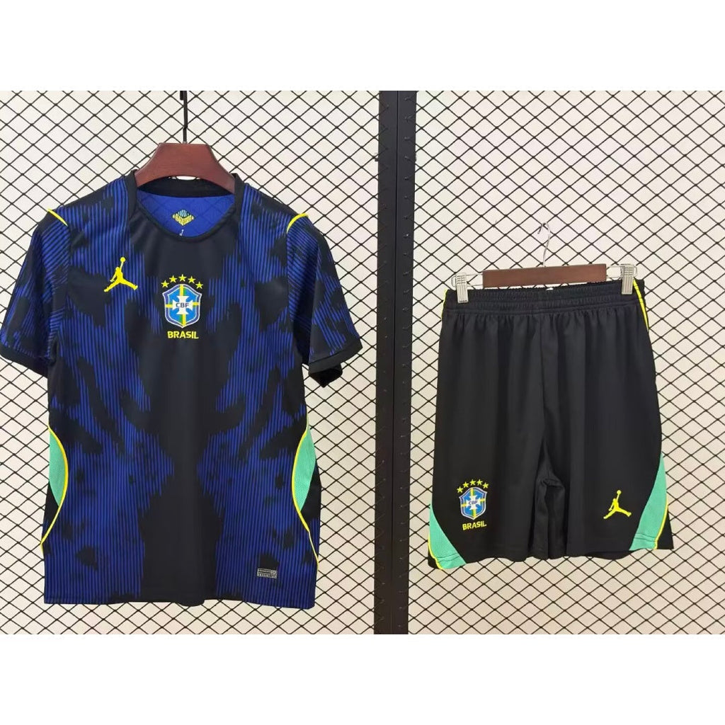Ensemble de football pour adulte Le 12 -ème Maillot Brésil 25/26, extérieur, maillot de sport avec couleurs vives.